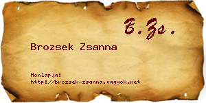 Brozsek Zsanna névjegykártya